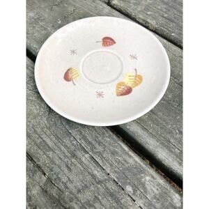 vintage Sherwood Saucer plate brown yellow leaves Vernon dinnerware